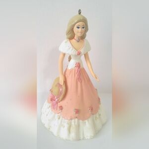 Vintage Hallmark Keepsake Ornament Springtime Barbie Third In Collector's Series